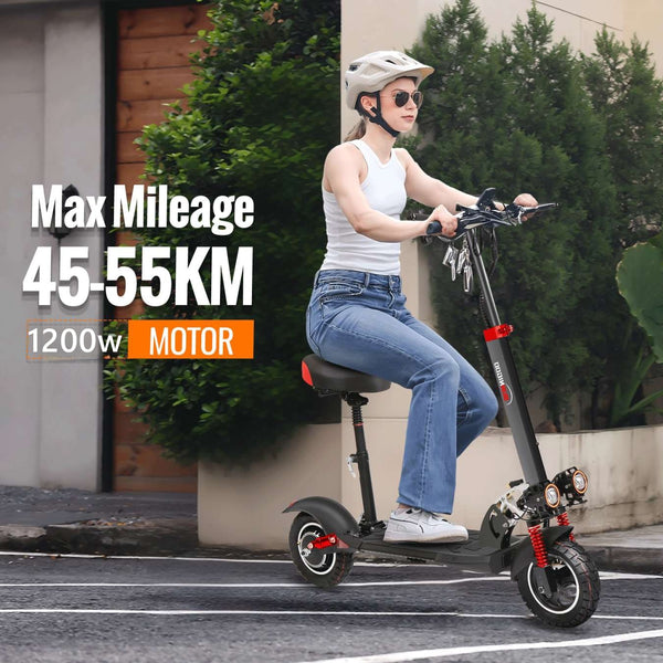 1200W Electric Scooter for Adults,48V18AH,37 Mile Max Range,34MPH Top Speed,11" Off-Road Tires