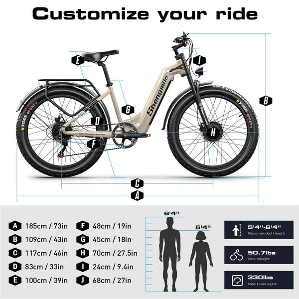 Electric Bike for Adults,26" x 3.0 Fat Tire Ebike,2000W Dual Motors Ebike,37MPH,48V 17.5AH Battery