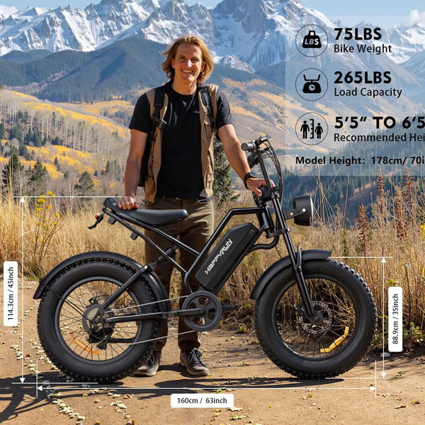 48V,18Ah E Bikes for Adults Electric 60+ Mile 32MPH Top Speed Electric Motorcycle All Terrain Fat Tire Electric Dirt Bike